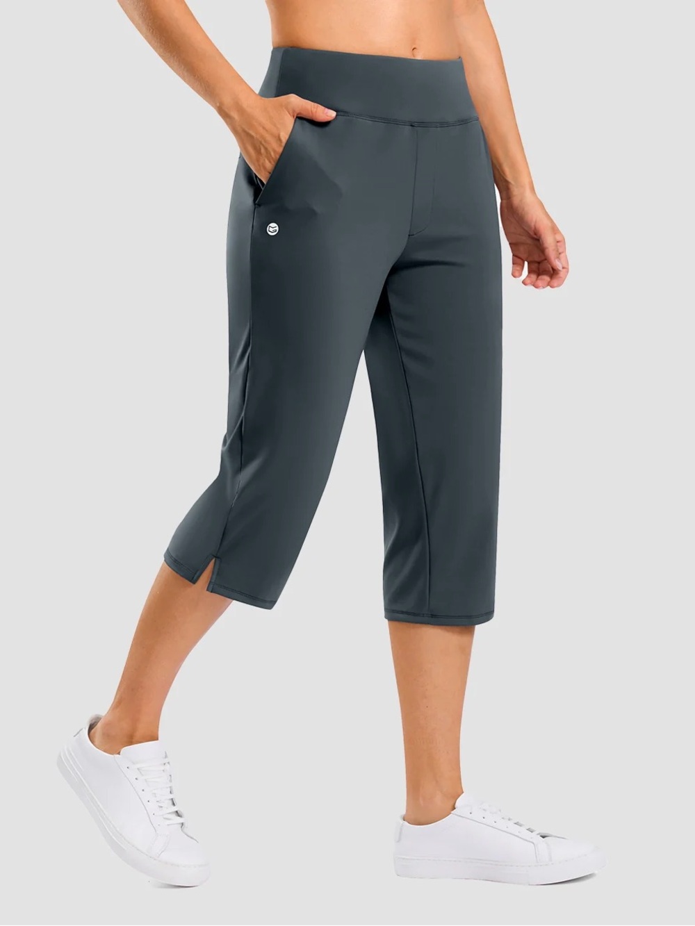 Danskin Now Charcoal Cropped Active Capris